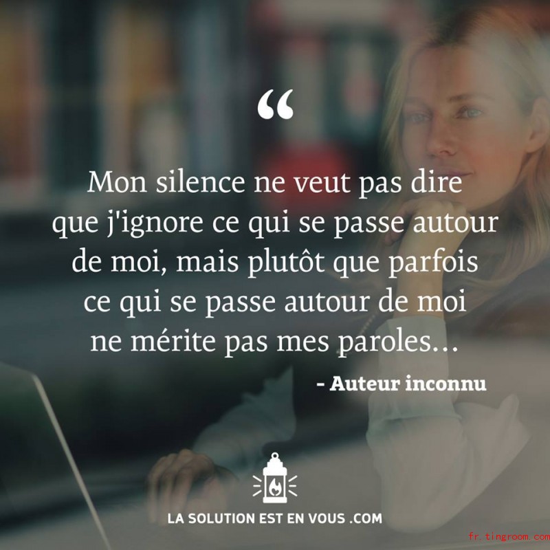 Mon silence