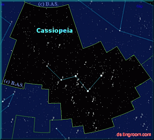 Cassiopeia, das Himmels-W. Schönes Sternbild ganzjährig sichtbar