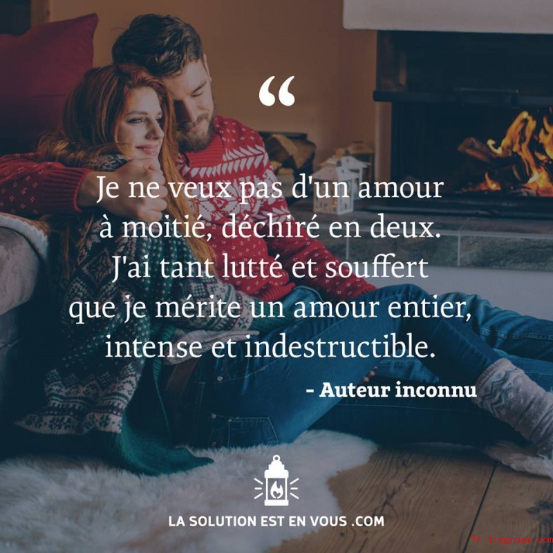 法语美图美句unamourentier